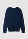 Blue crew-neck jumper in viscose blend, regular fit_6