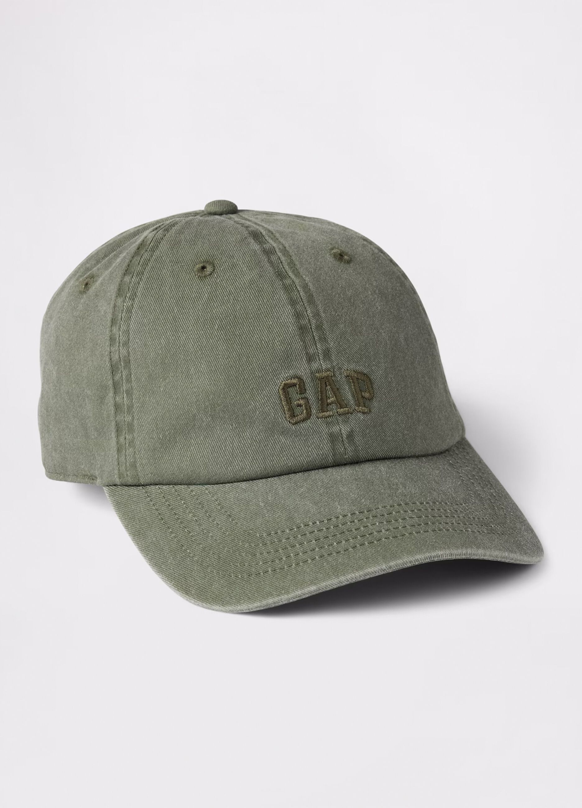 Baseball cap in beige cotton