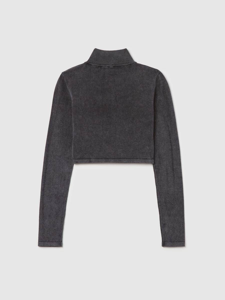 High Neck Knit Top Vintage Grey_7