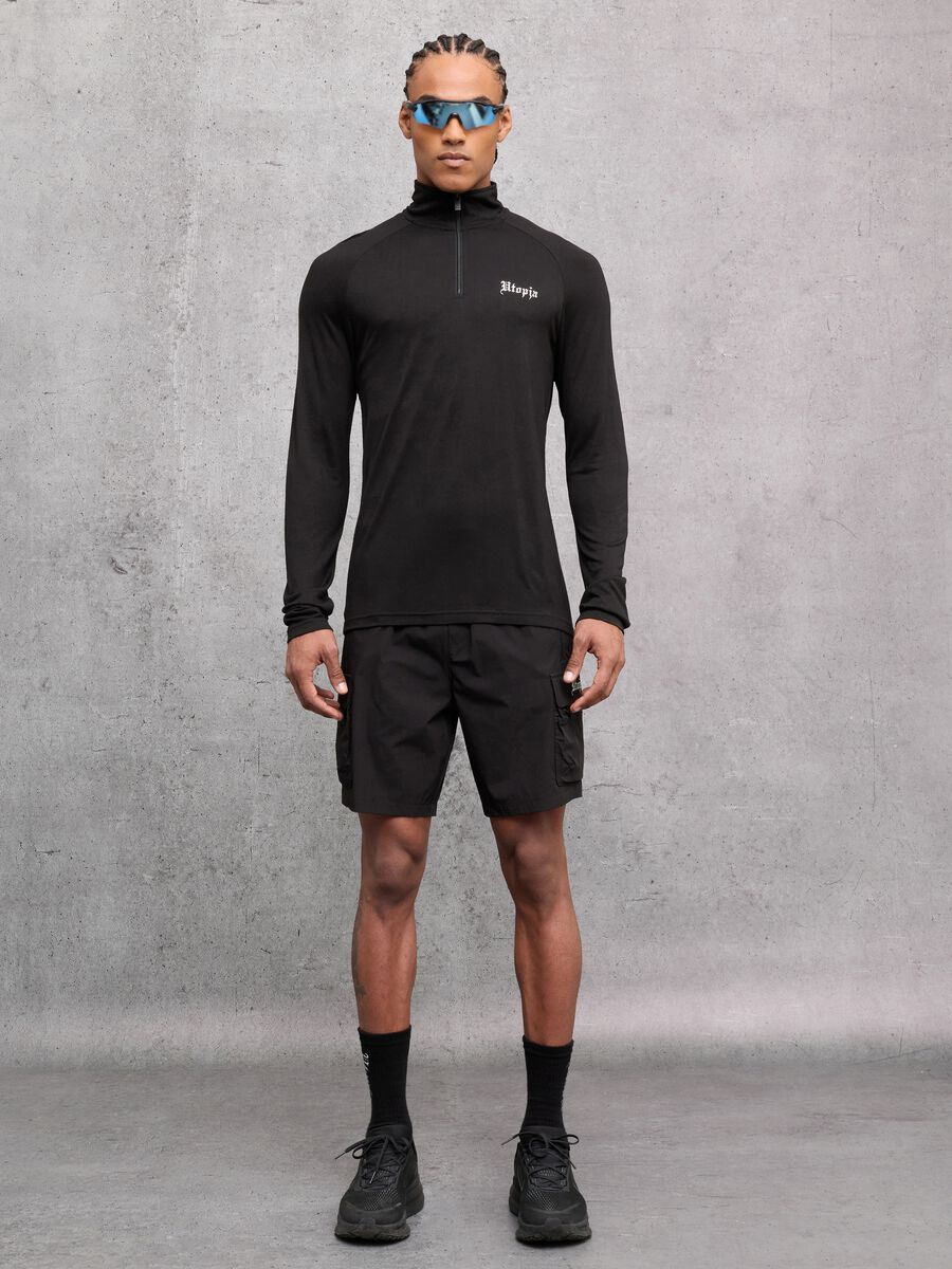 Half-Zip Light Sweater Black_5