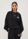Black hooded sweatshirt in stretch viscose jersey, regular fit_2