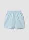 Shorts in puro cotone azzurri da ragazza oversize fit_0