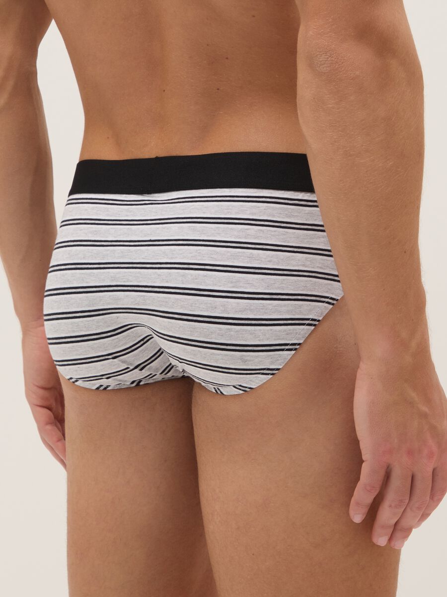 Multicolour stretch cotton fitted briefs tripack_2
