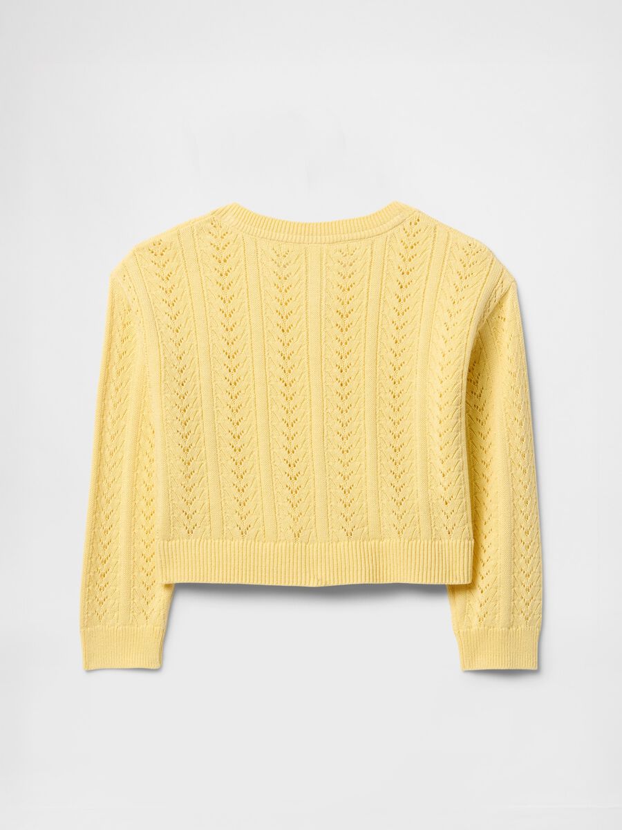 Cardigan in maglia traforata_2