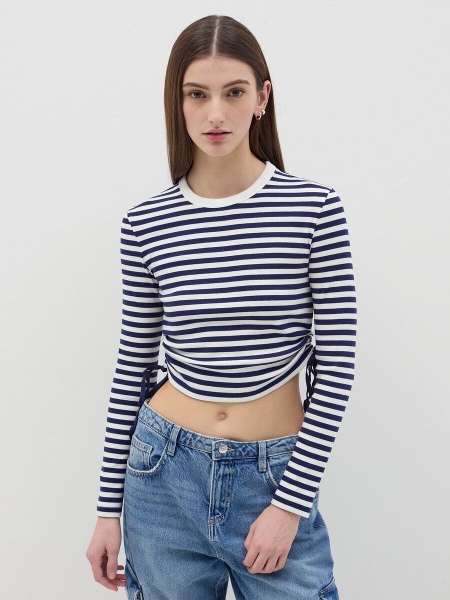 Crop T-shirt with laces_0