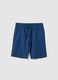 Boy's regular fit blue pure cotton shorts_0