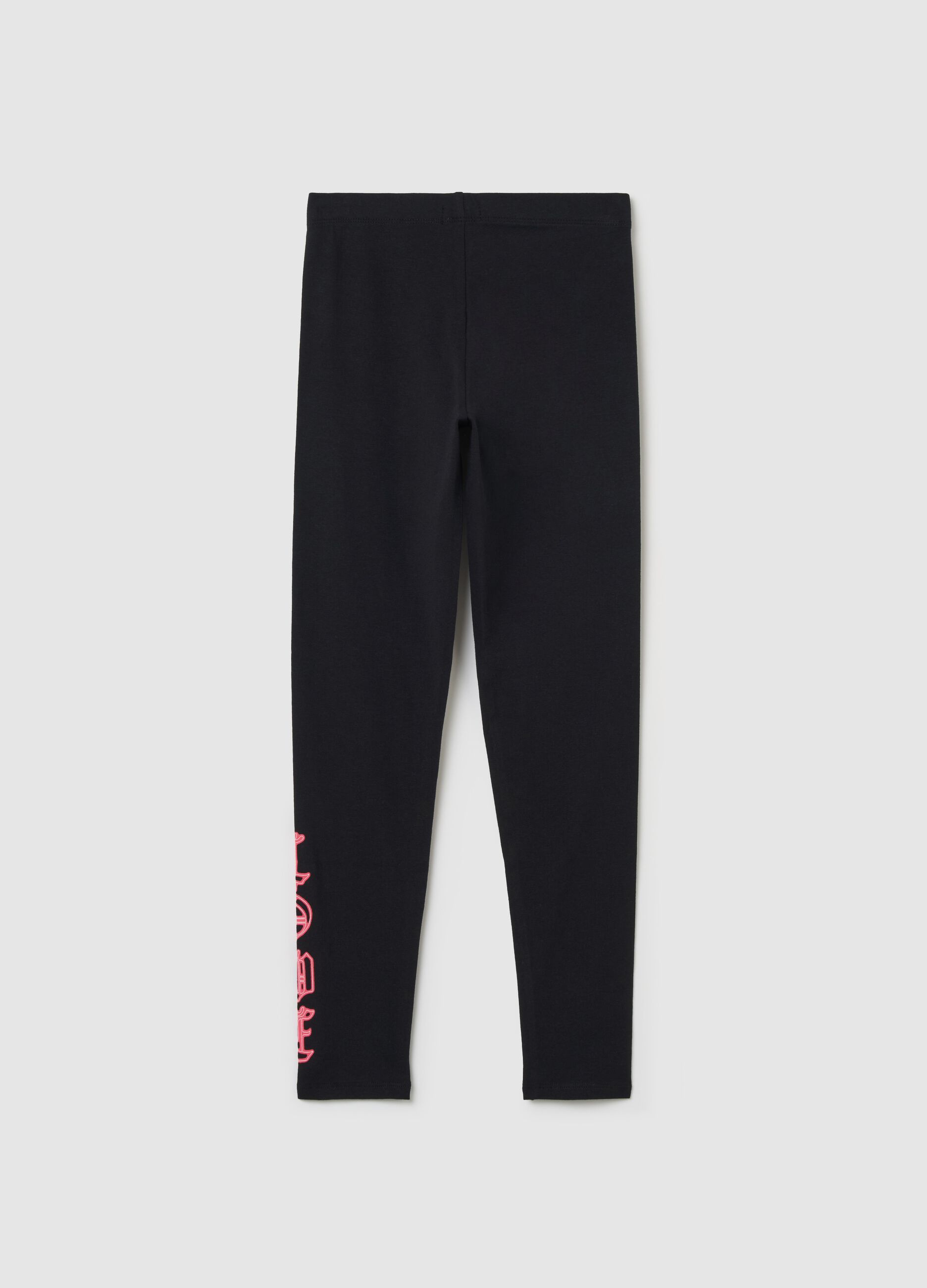 Printed stretch cotton leggings