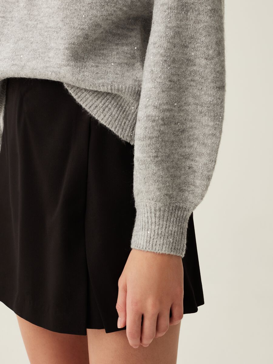 Pullover in lurex con micro paillettes_3
