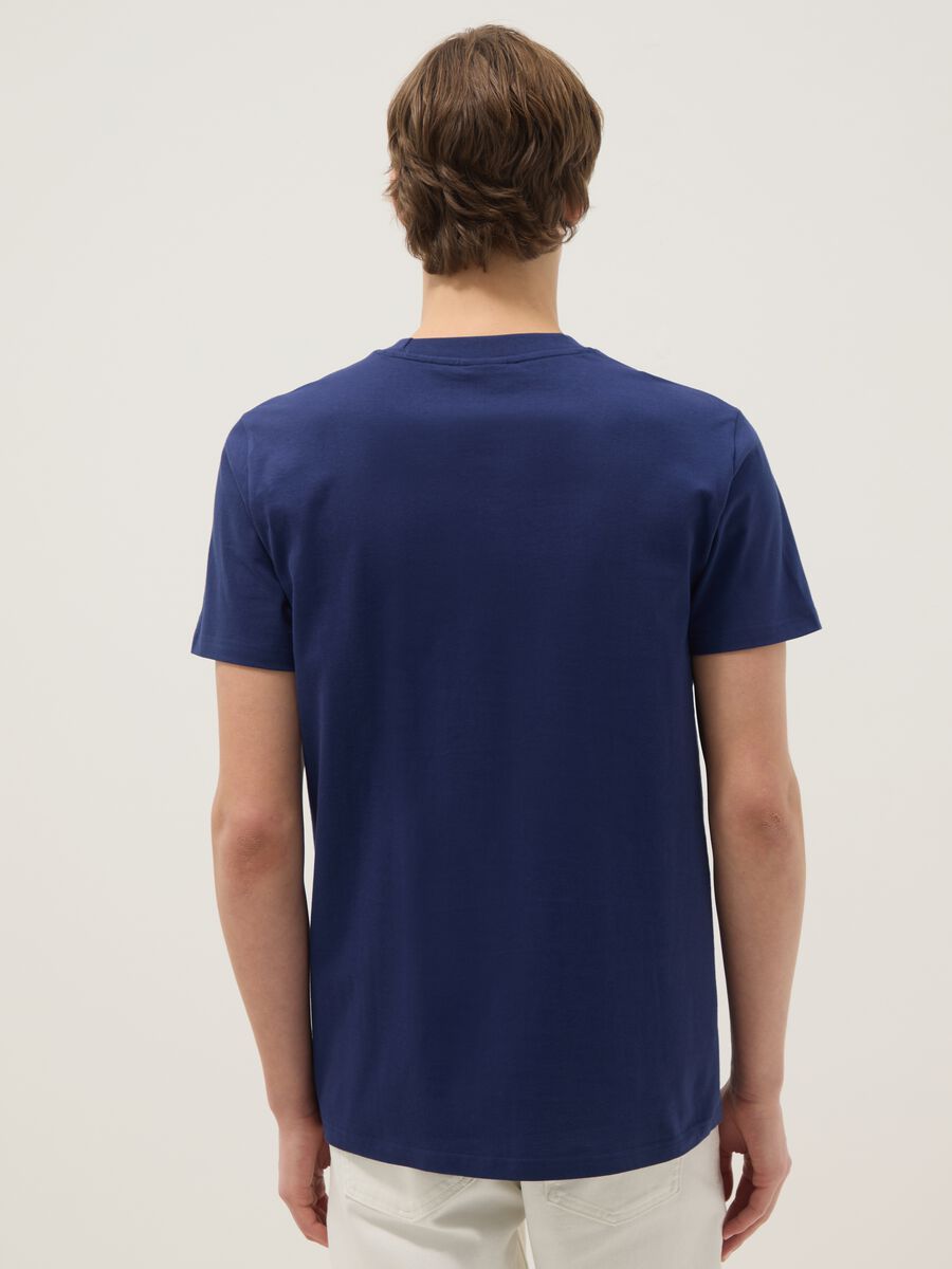 Blue Pure Cotton Regular Fit T-shirt with Hard Rock Cafe Logo_2