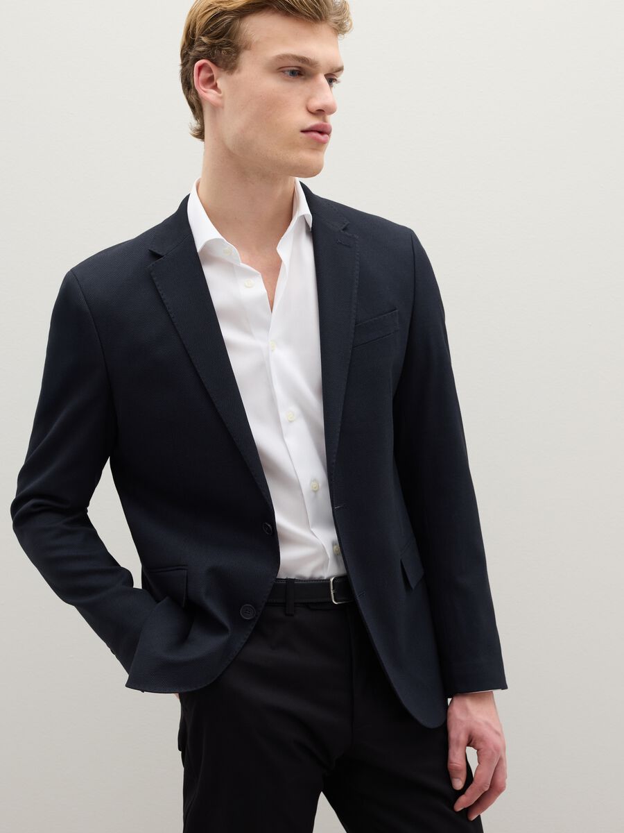 Slim fit blue blazer_2