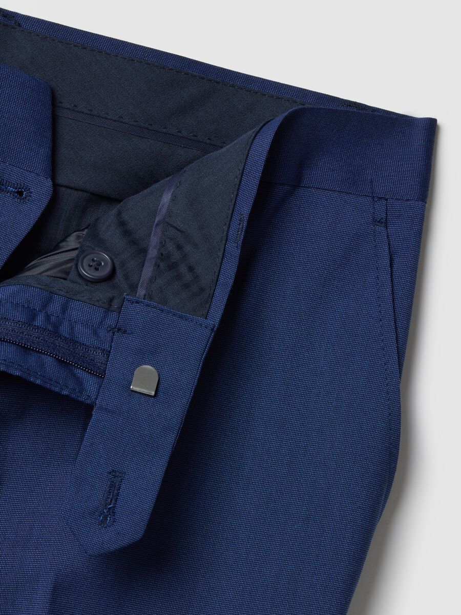 Blue regular fit trousers_5