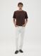 Brown pure cotton T-shirt with relaxed fit_0