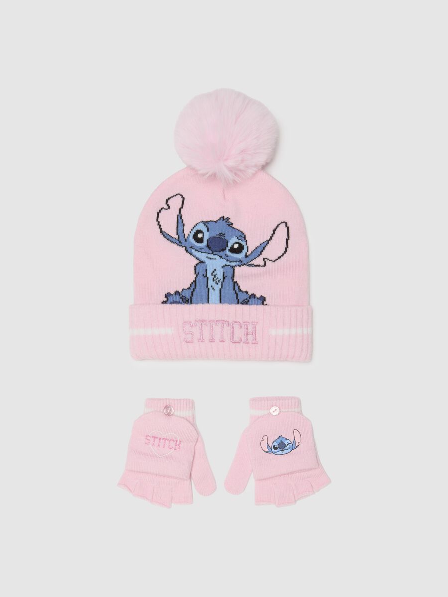 Cappello rosa bambino con dettaglio Stitch_0