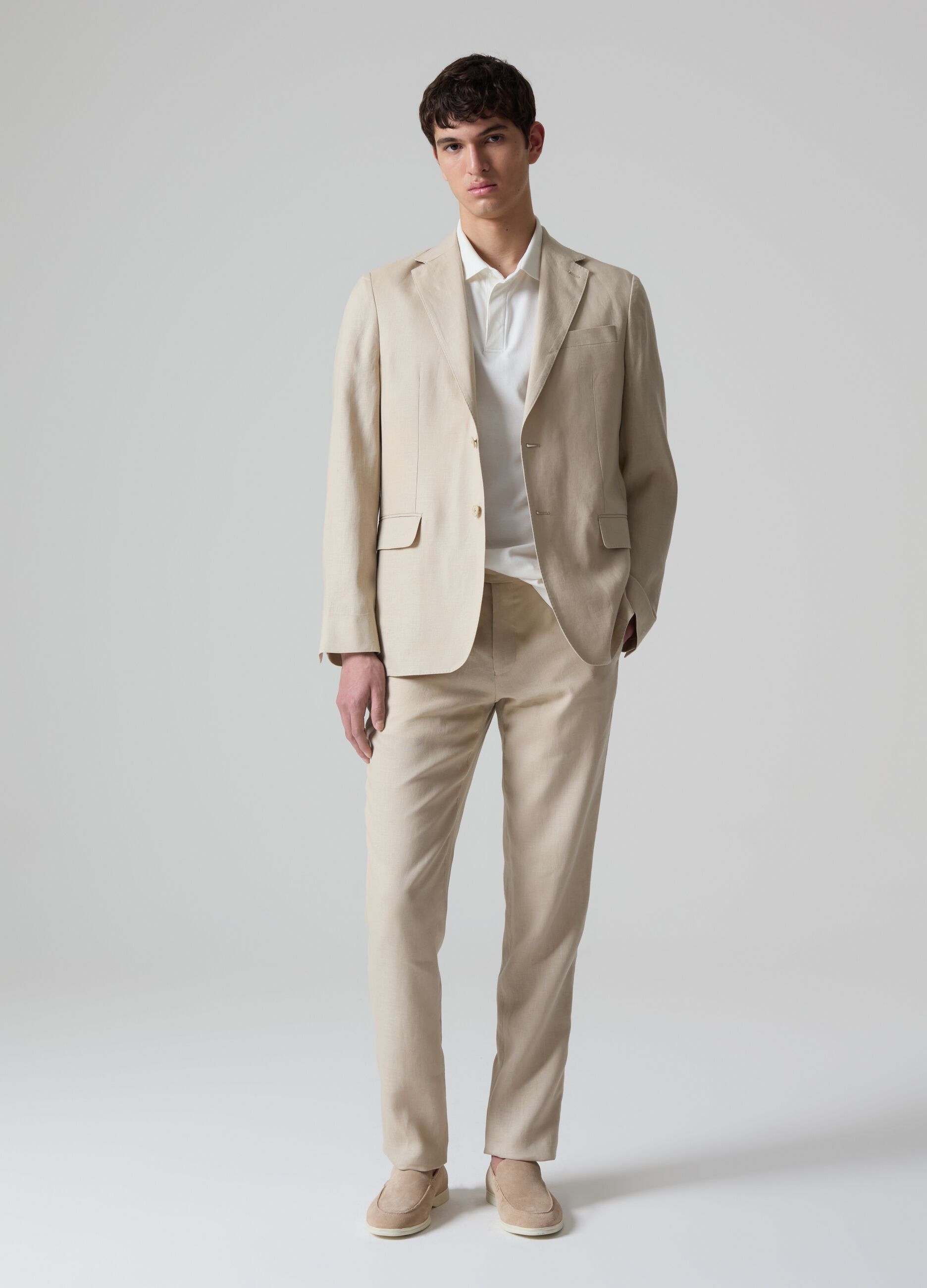 Ovs Pantaloni in lino PIOMBO