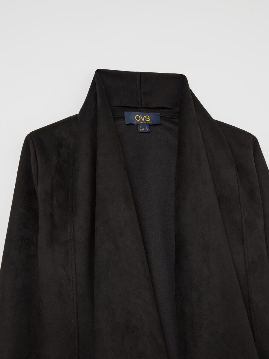 Giacca corta aperta scamosciata_5