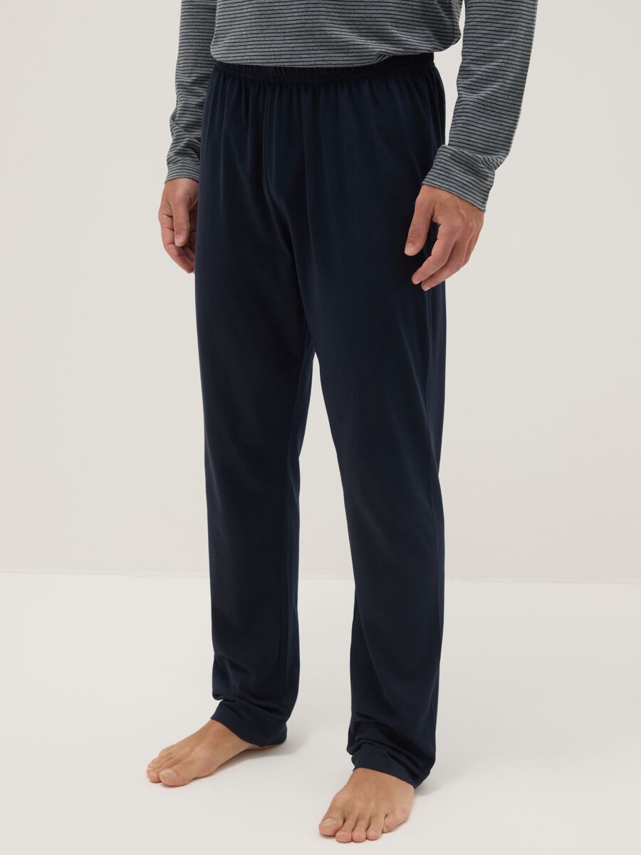 Long pyjamas in pure multicolour cotton regular fit_3