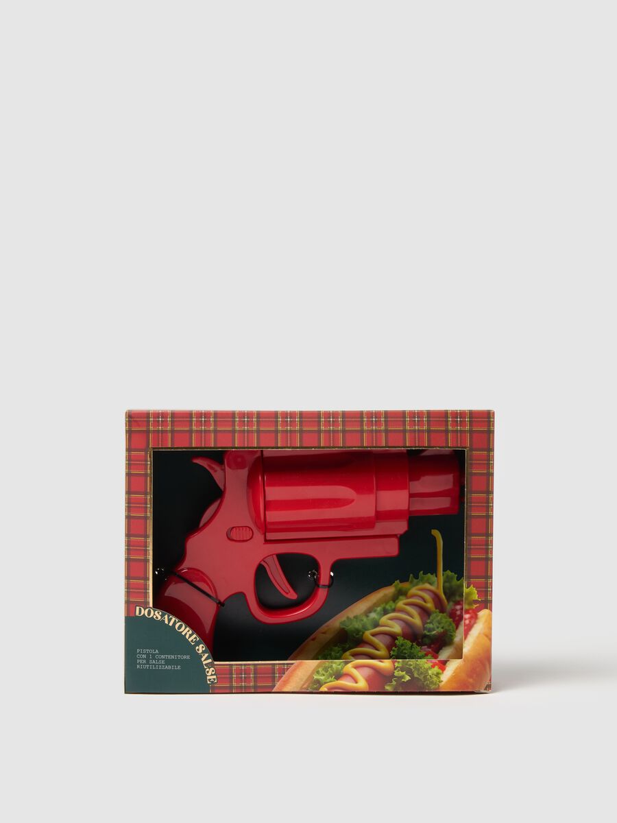 Dosatore rosso in plastica con design funzionale_0