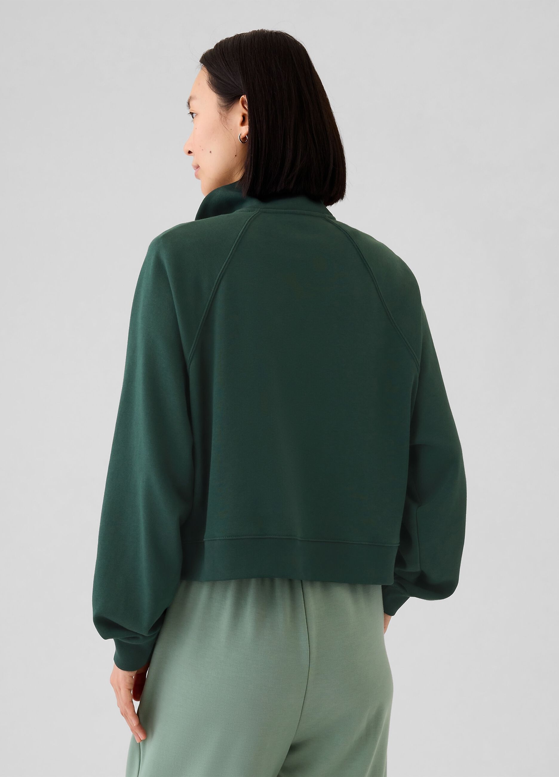 Half-zip sweatshirt with logo emboidery