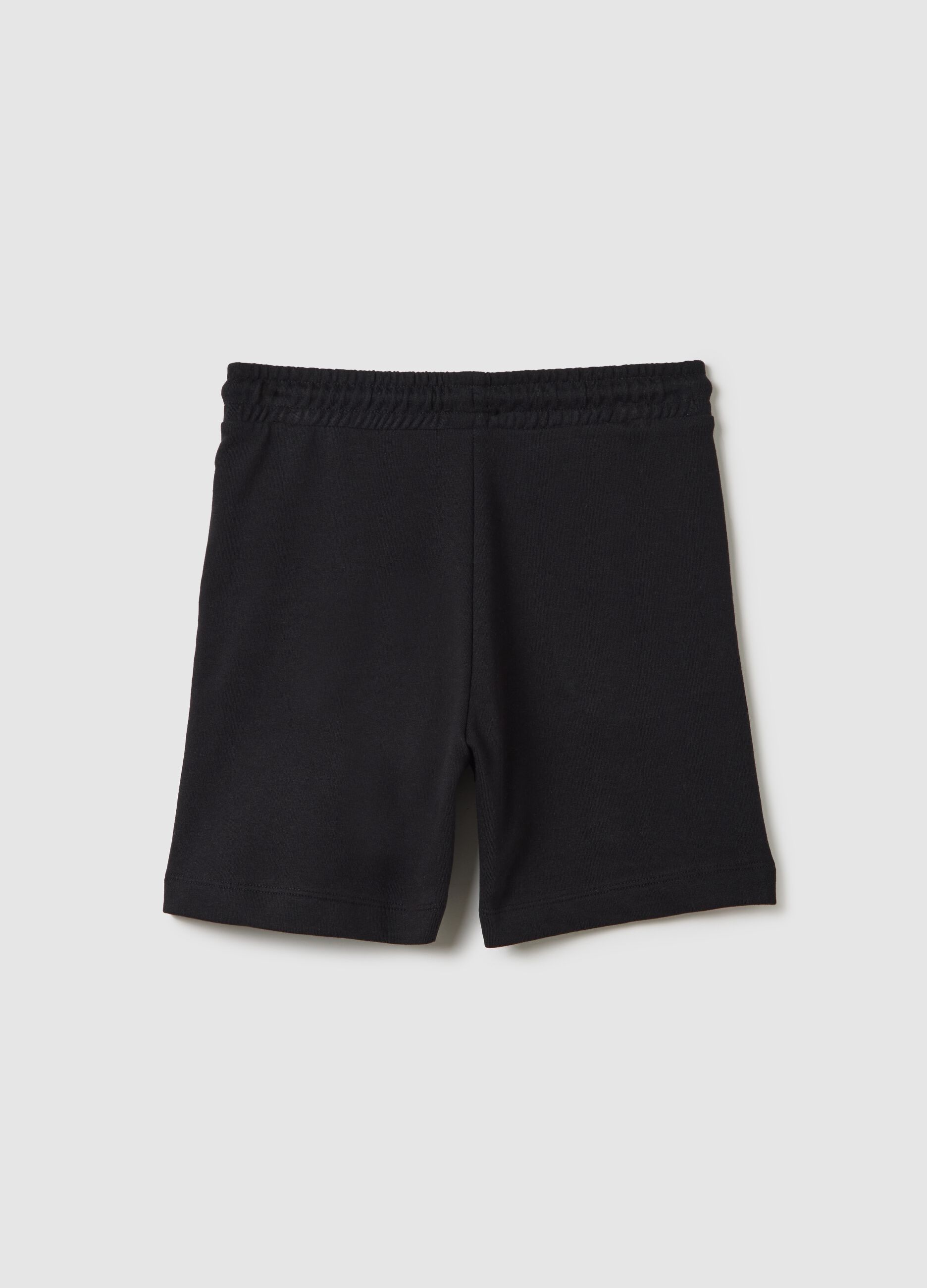 Black NBA Chicago Bulls Bermuda joggers with drawstring