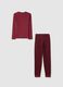 Boys' pure cotton red regular fit pyjamas_1