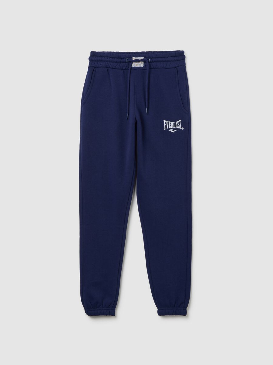 Pantaloni jogger in misto cotone blu regular fit_0
