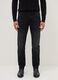 Black slim fit stretch cotton jeans_1