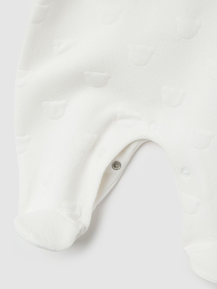 White newborn cotton blend sleepsuit_2