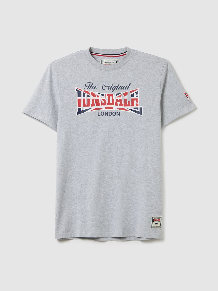 Gray short sleeve Lonsdale T-shirt with print_4