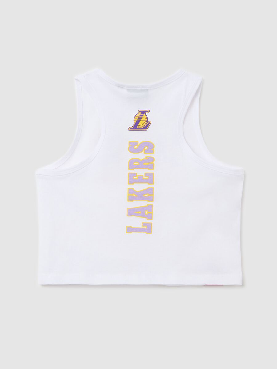White NBA Los Angeles Lakers tank top in cotton_4
