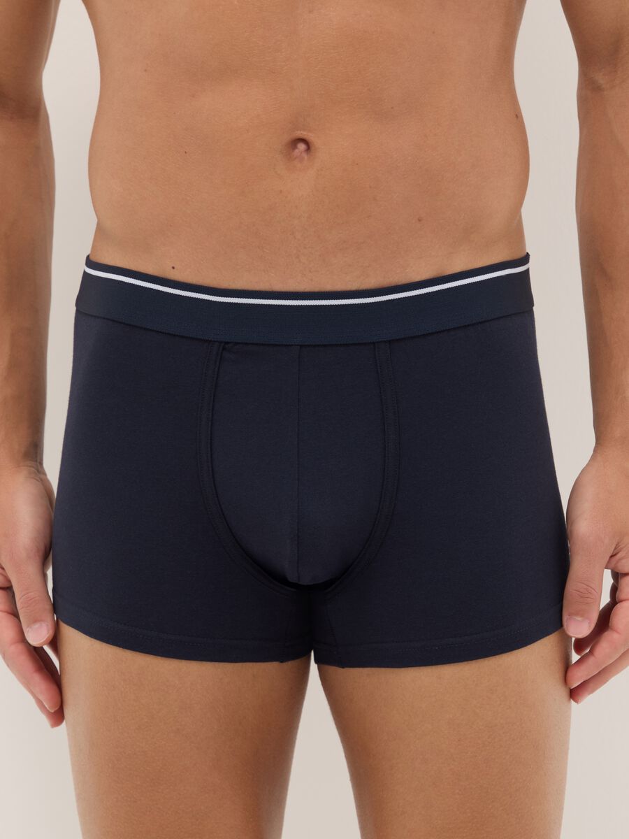 Tripack multicolour boxer shorts in stretch cotton, regular fit_1