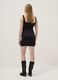 Black fitted dress with square neckline_3