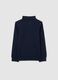Children's blue turtleneck jumper in pure cotton regular fit_1