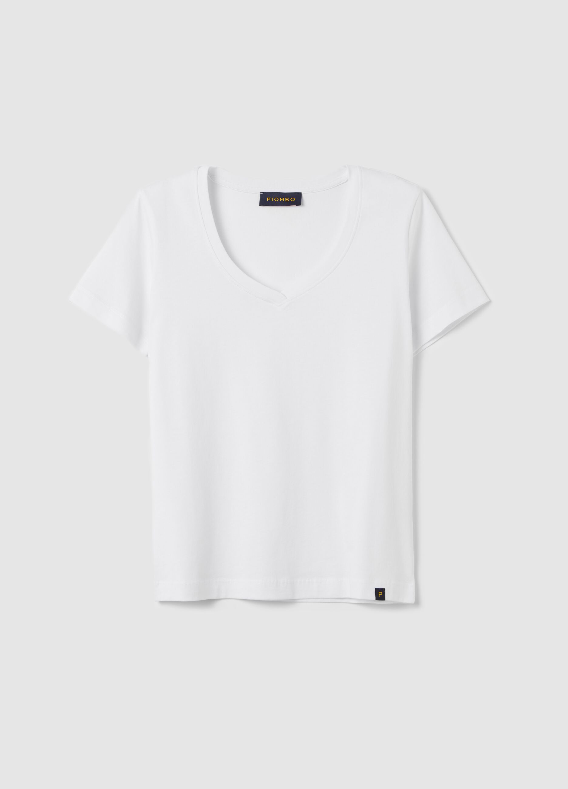 Cotton V-neck T-shirt