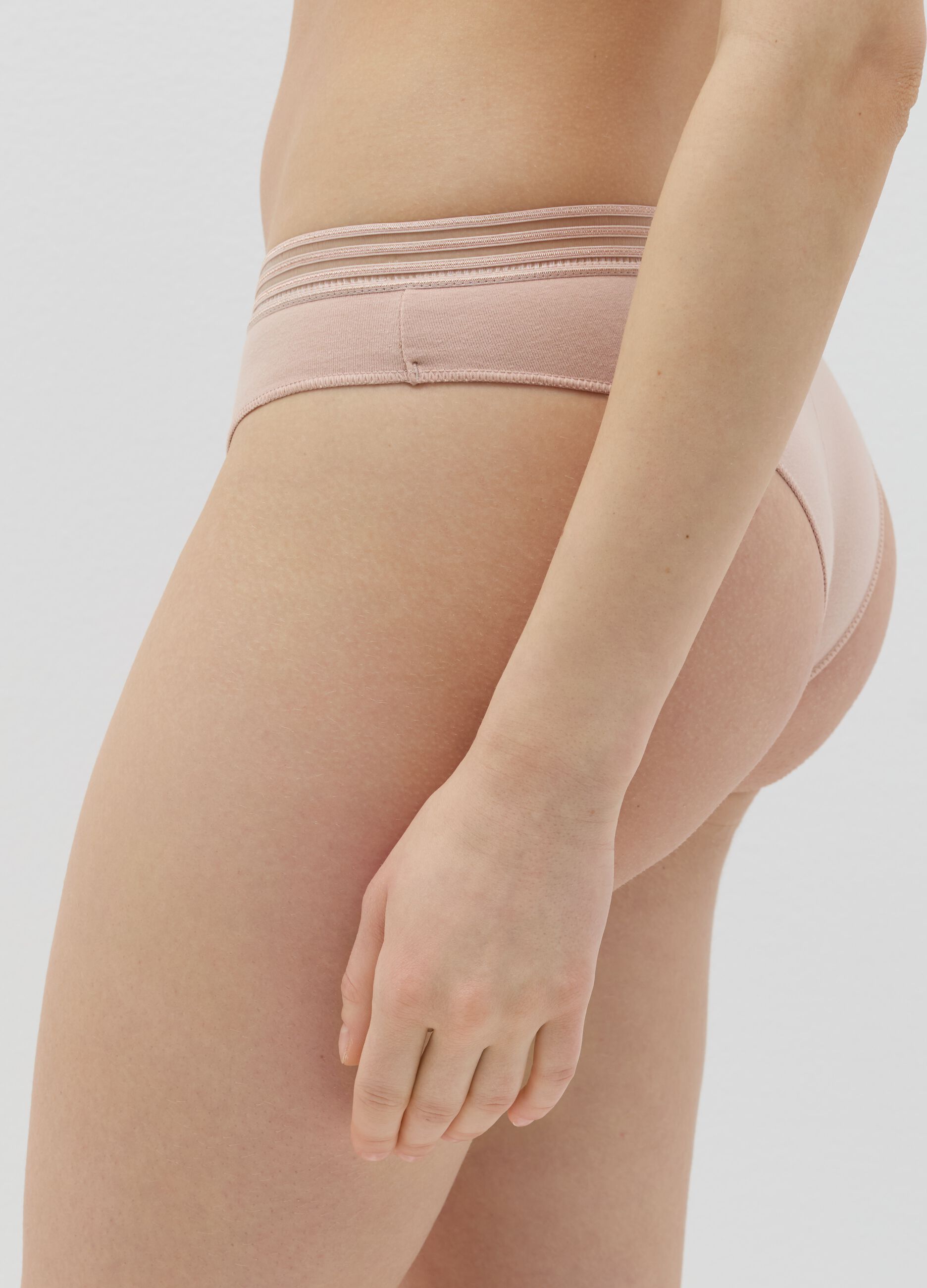 Two-pack Brazilian-cut briefs with striped detail