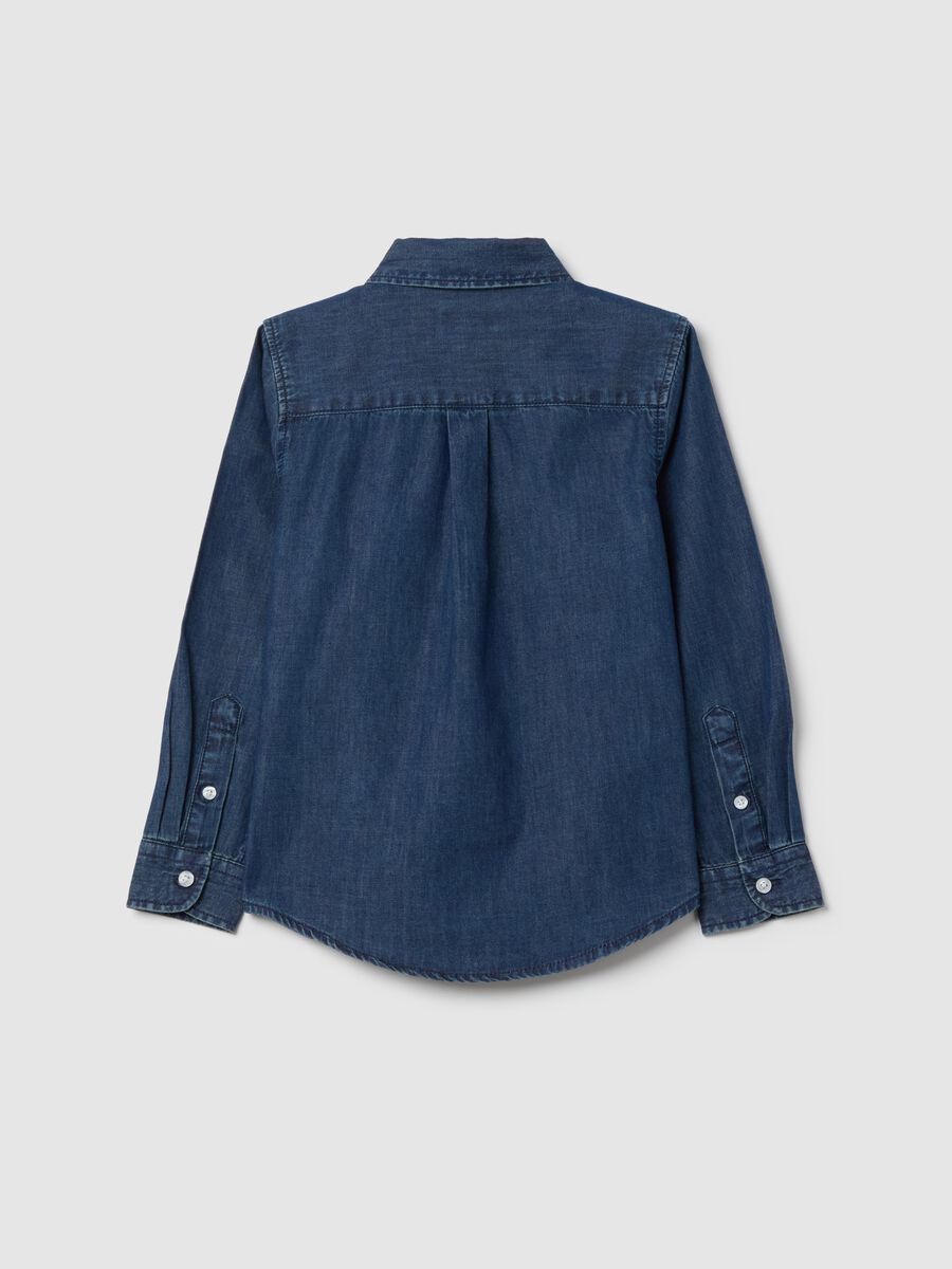 Button-down shirt in denim_1