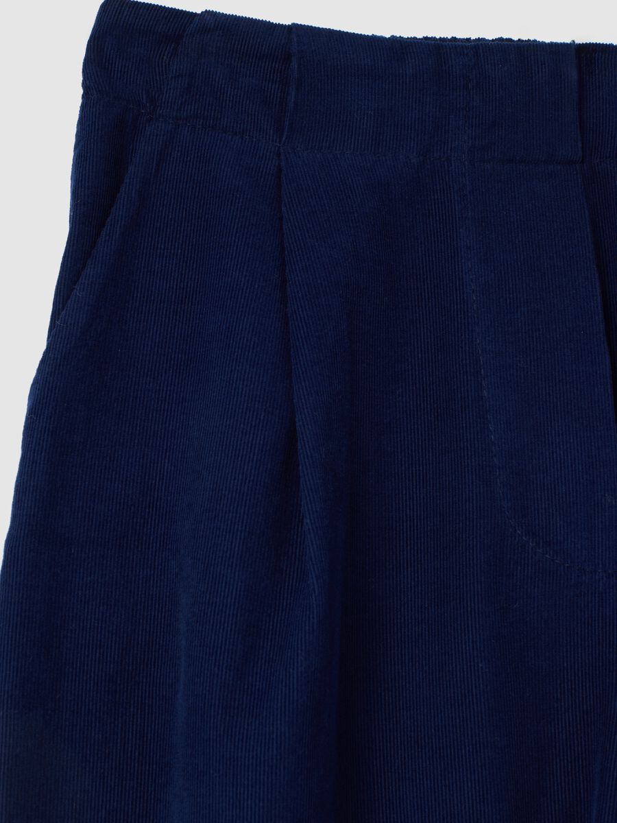 Pantaloni blu in puro cotone_1