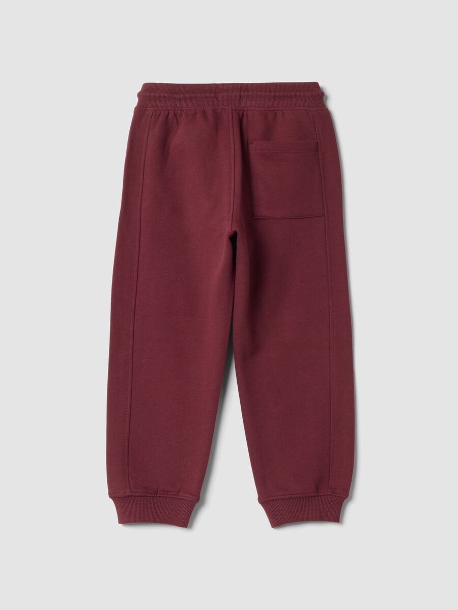 Pantaloni jogger marroni in puro cotone organico relaxed fit_1