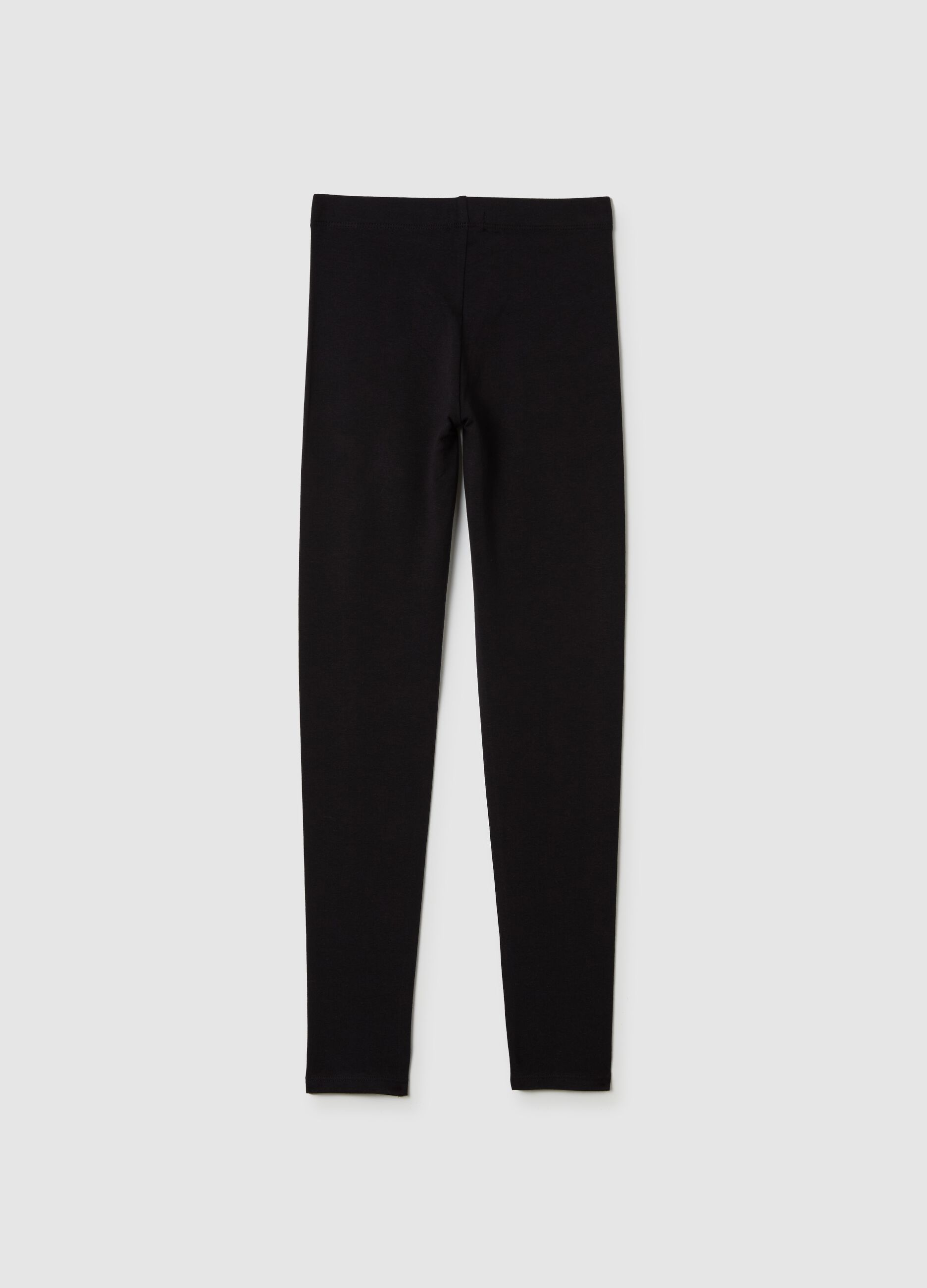 Printed stretch cotton leggings