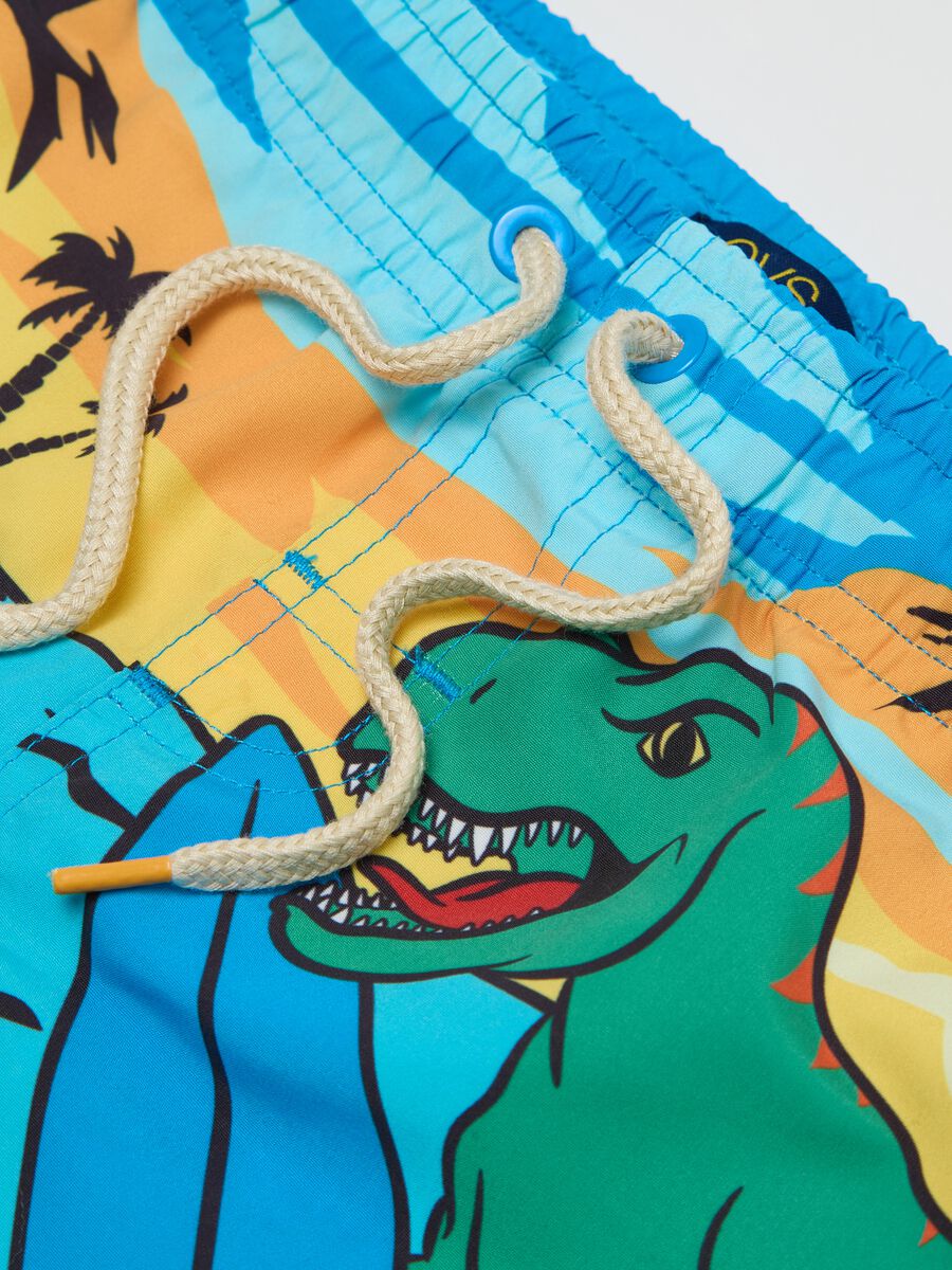 Surfer Dino Swim Shorts for Boys_2