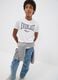 White pure cotton T-shirt with front print, regular fit for boys_0