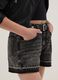 Girls&rsquo; grey pure cotton denim shorts, straight fit_2
