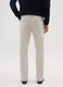 Stretch cotton beige regular fit trousers_2