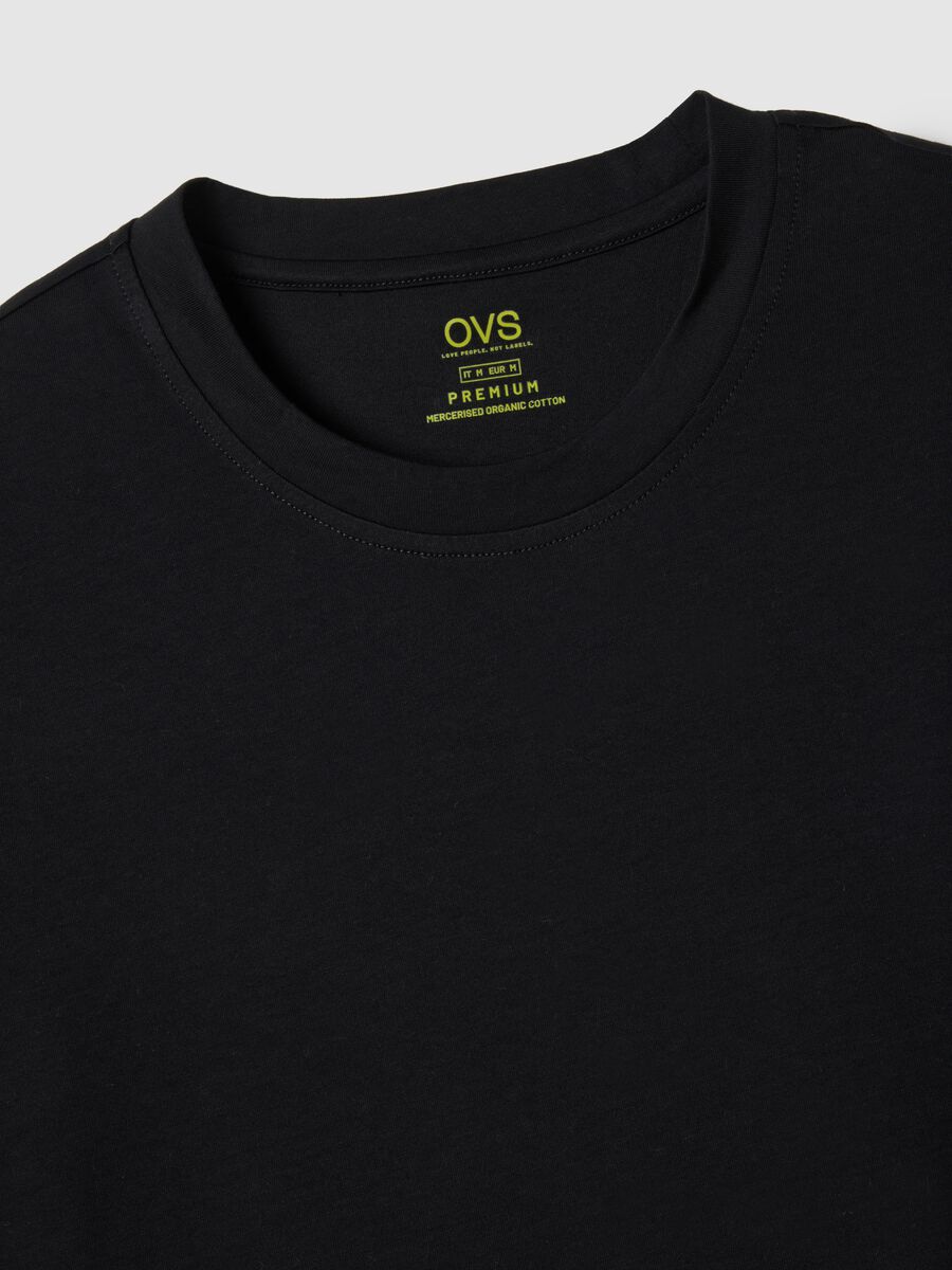 Black pure cotton regular fit T-shirt_5