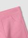 Pink organic stretch-cotton flared trousers for baby girl_3