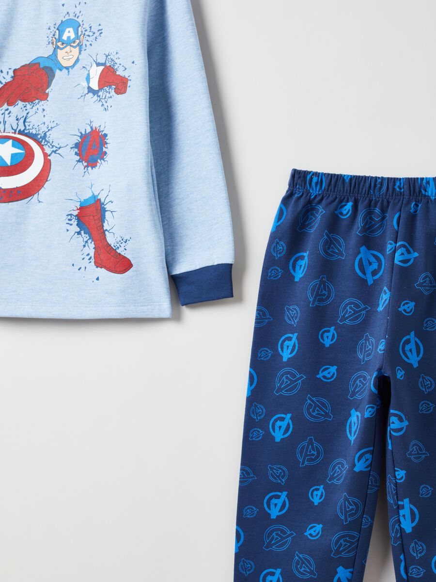 Pigiama lungo con stampa Captain America_2