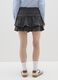 Multicolour striped elasticated fabric skirt with ruffles_2