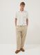 White short-sleeve pure cotton shirt_1