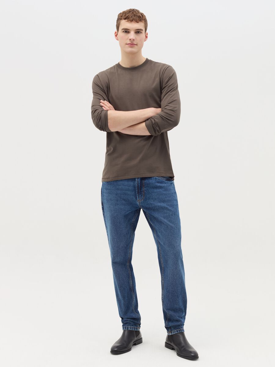Long-sleeved T-shirt in stretch cotton_1