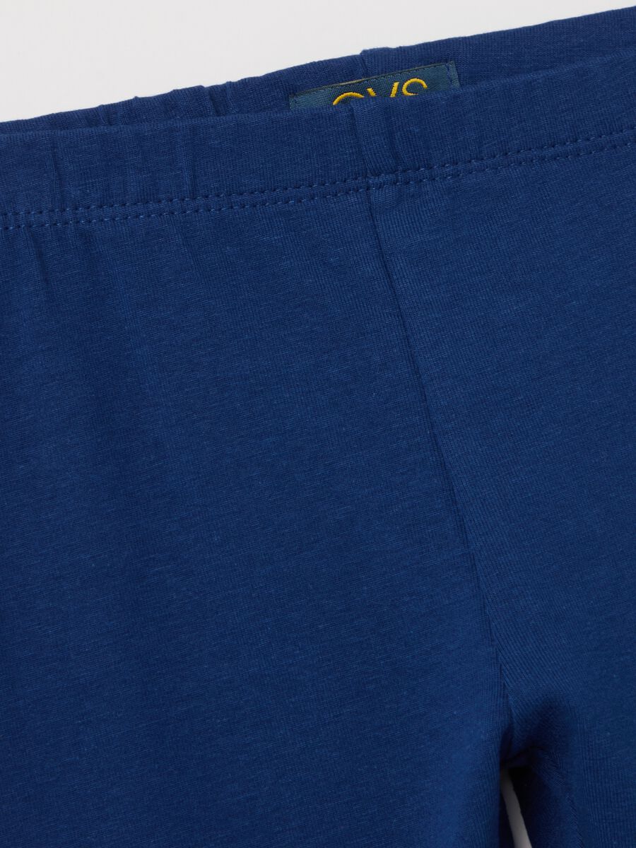 Three-quarter leggings in stretch cotton_3