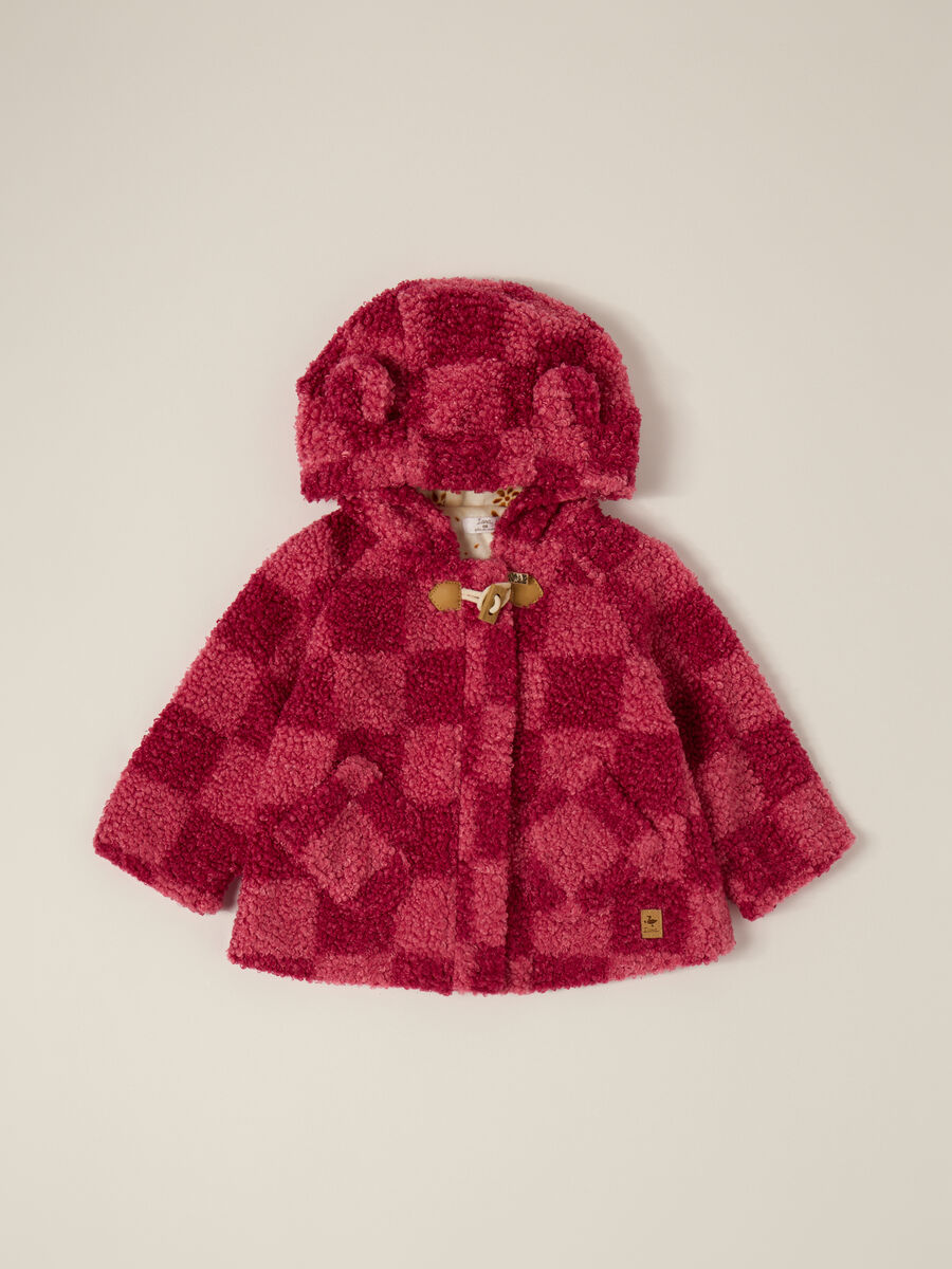 Pink Sherpa Jacket for Baby Girl_0